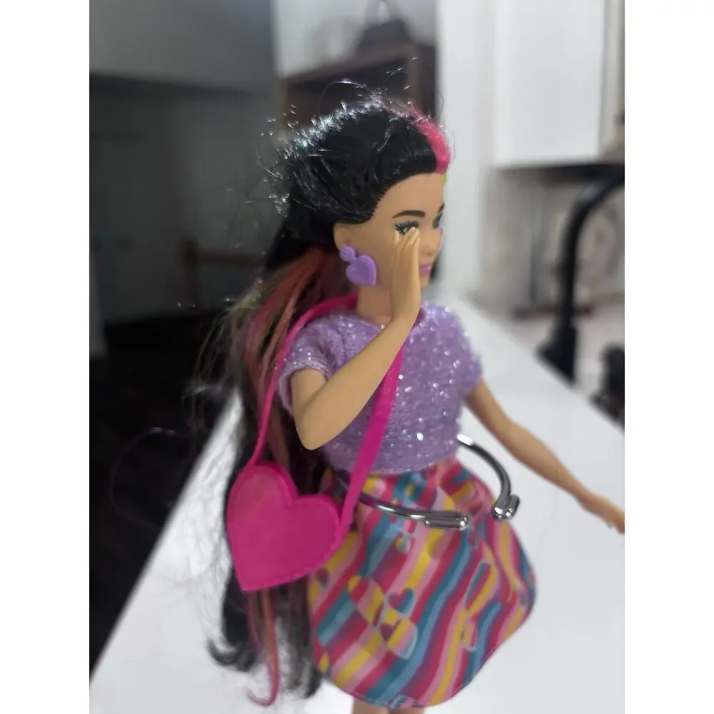 New Mattel Barbie Totally Hair 2021 Heart Themed Dress